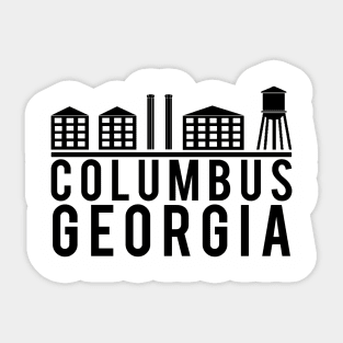 Columbus Georgia Skyline Logo Sticker